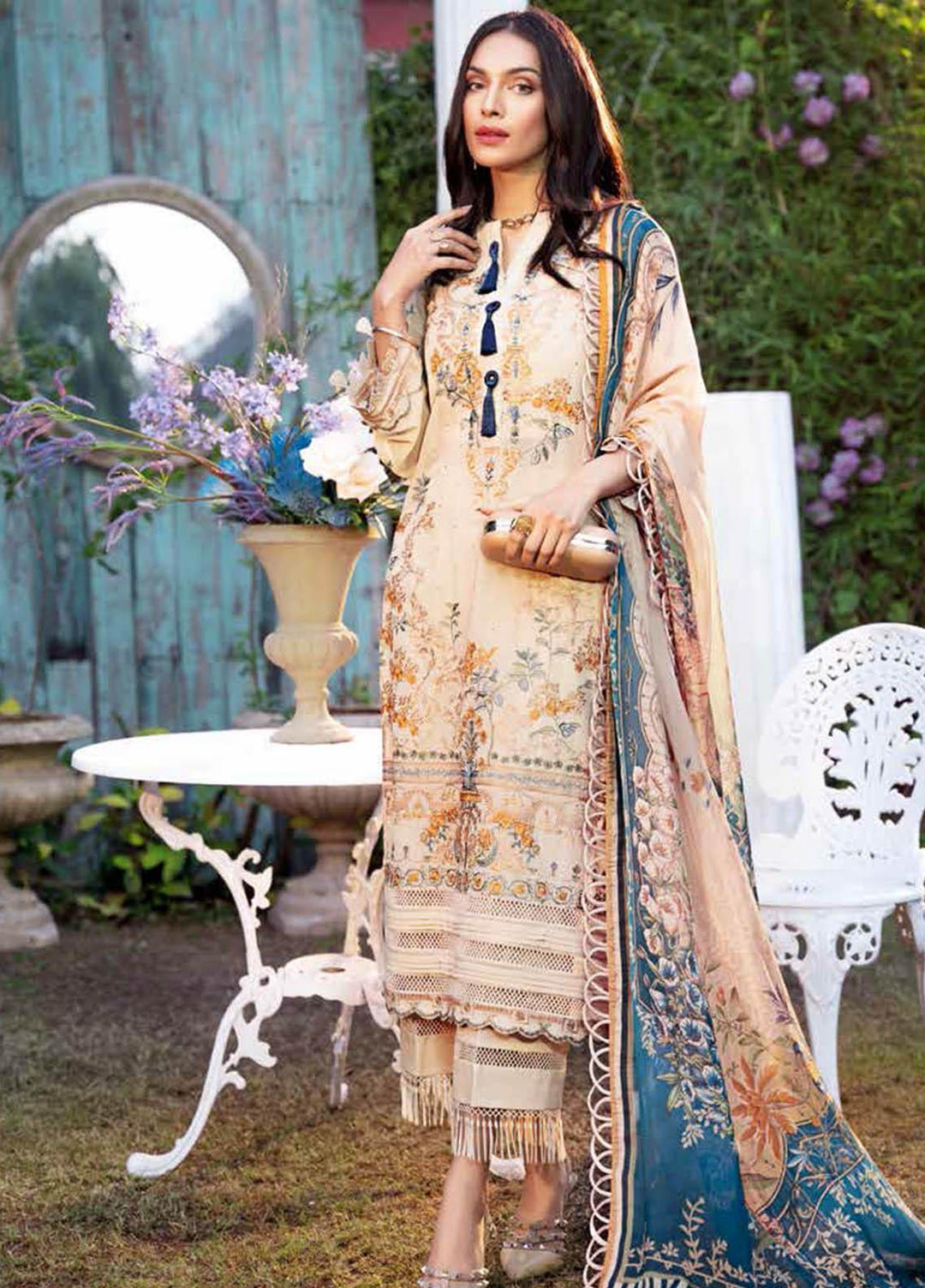 Gul Ahmed Embroidered Swiss Voile Suits Unstitched 3 Piece GA21S LSV 45 - Summer Collection