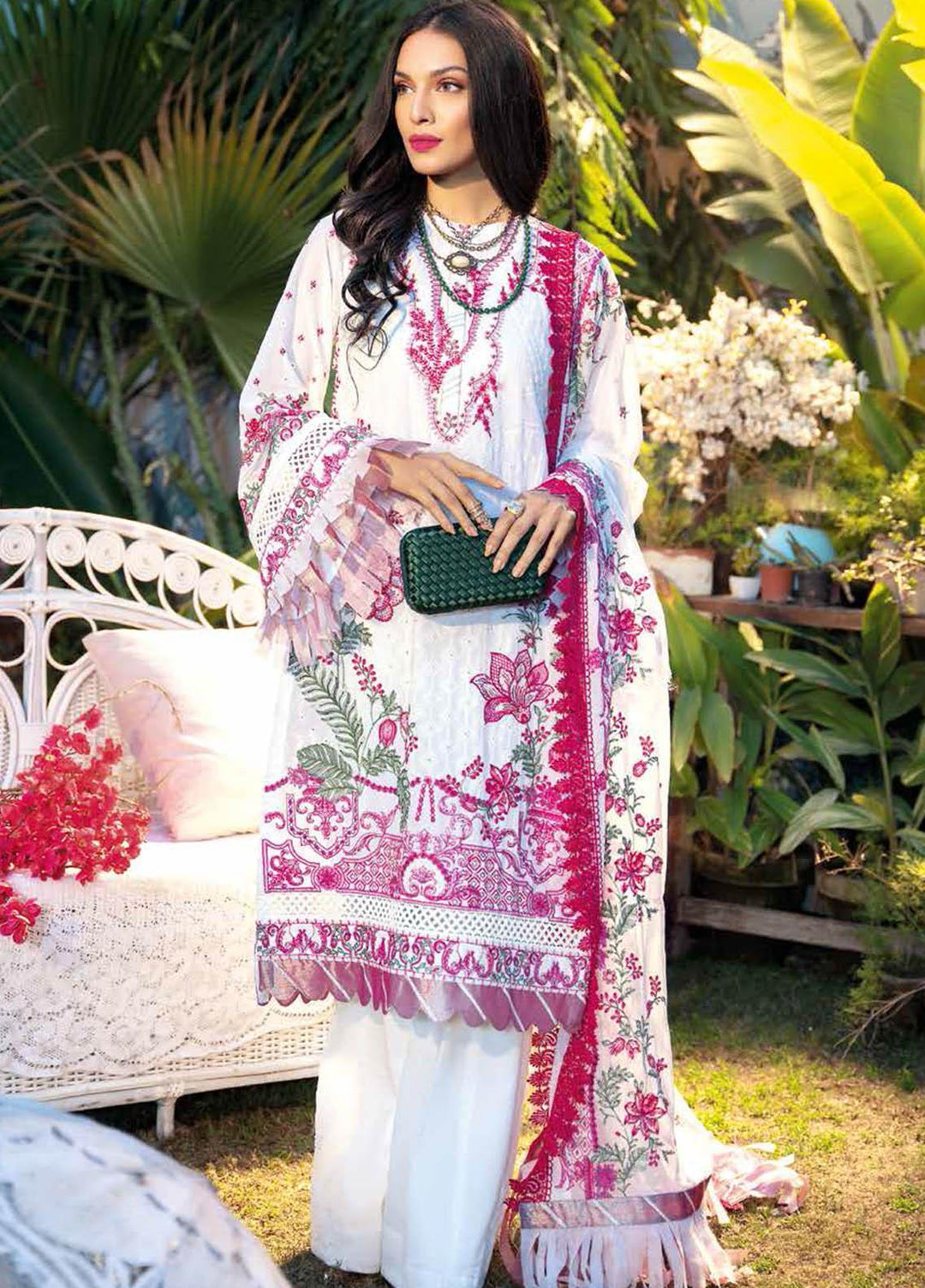 Gul Ahmed Embroidered Swiss Voile Suits Unstitched 3 Piece GA21S LSV 46 - Summer Collection