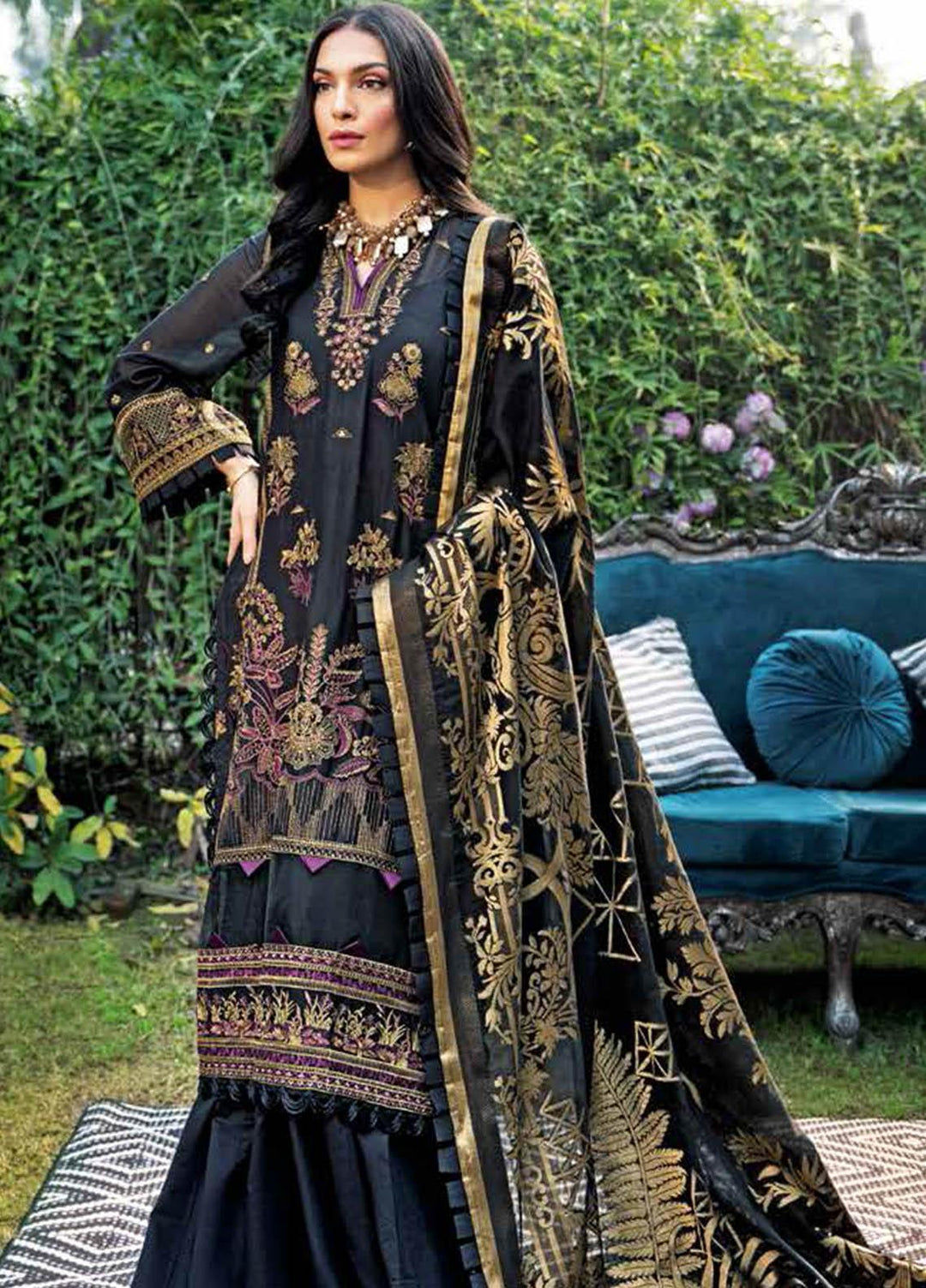 Gul Ahmed Embroidered Swiss Voile Suits Unstitched 3 Piece GA21S LSV 47 - Summer Collection