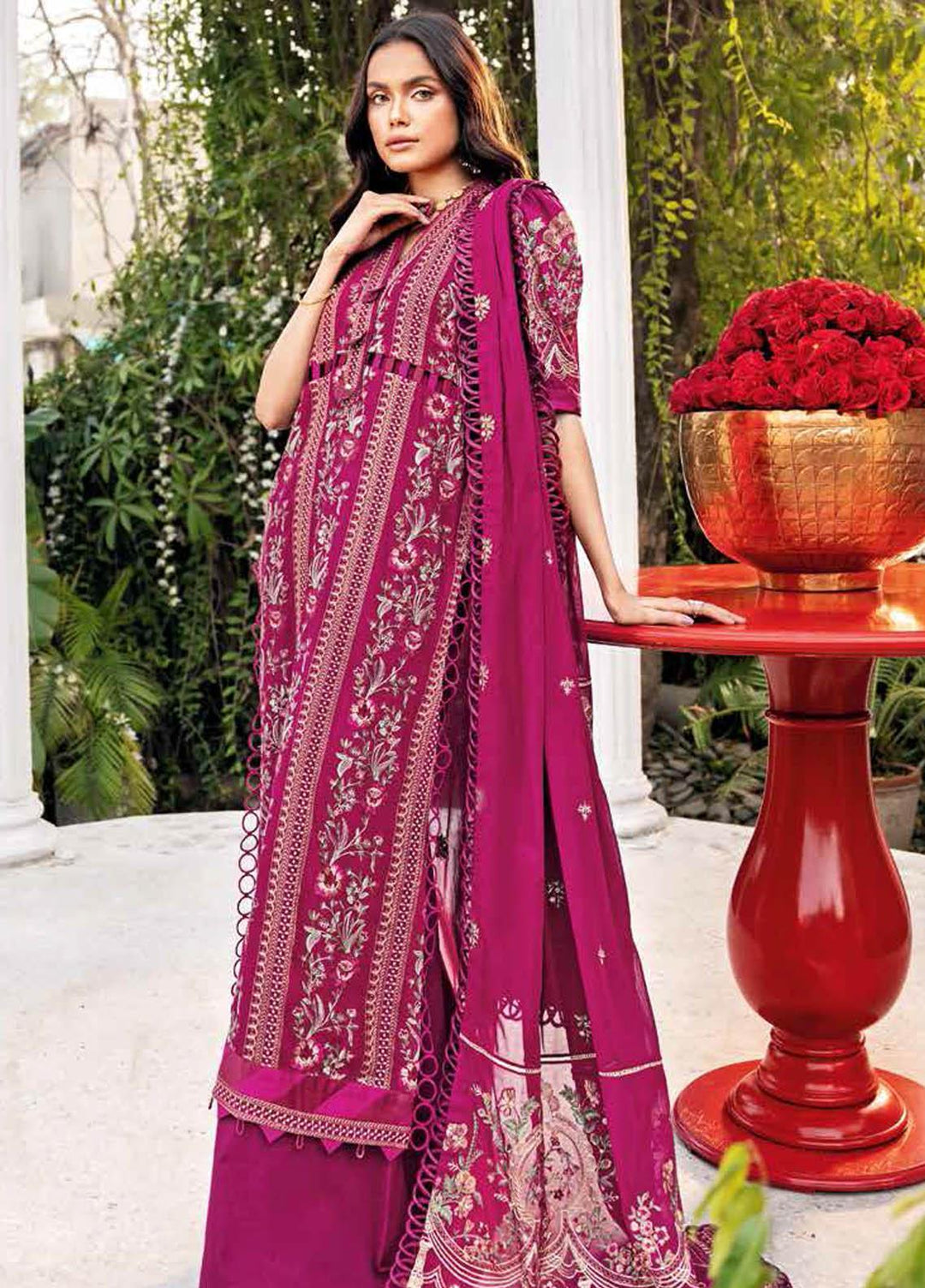 Gul Ahmed Embroidered Swiss Voile Suits Unstitched 3 Piece GA21S LSV 57 - Summer Collection