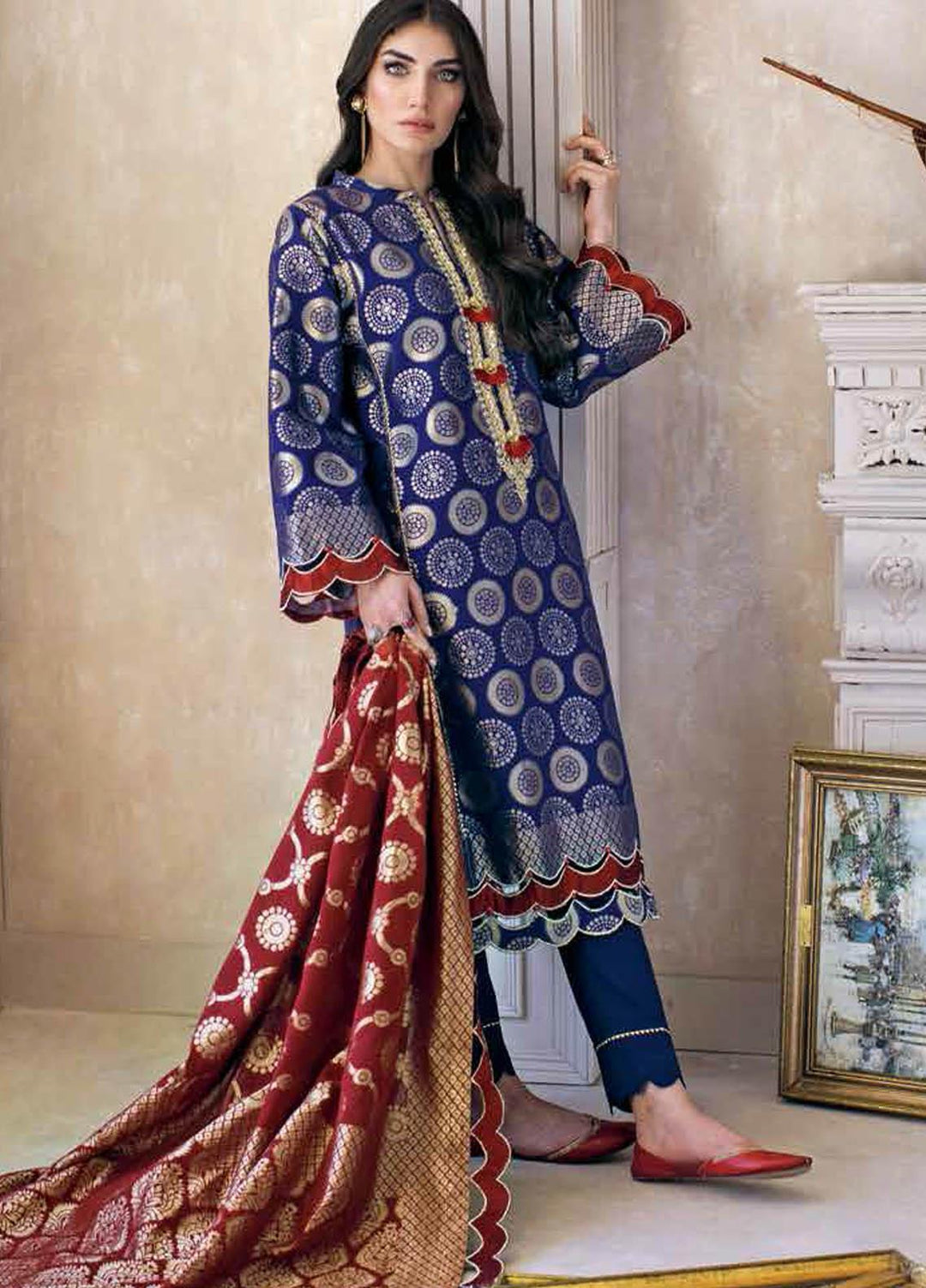 Gul Ahmed Embroidered Jacquard Suits Unstitched 3 Piece GA21S MJ 56 - Summer Collection