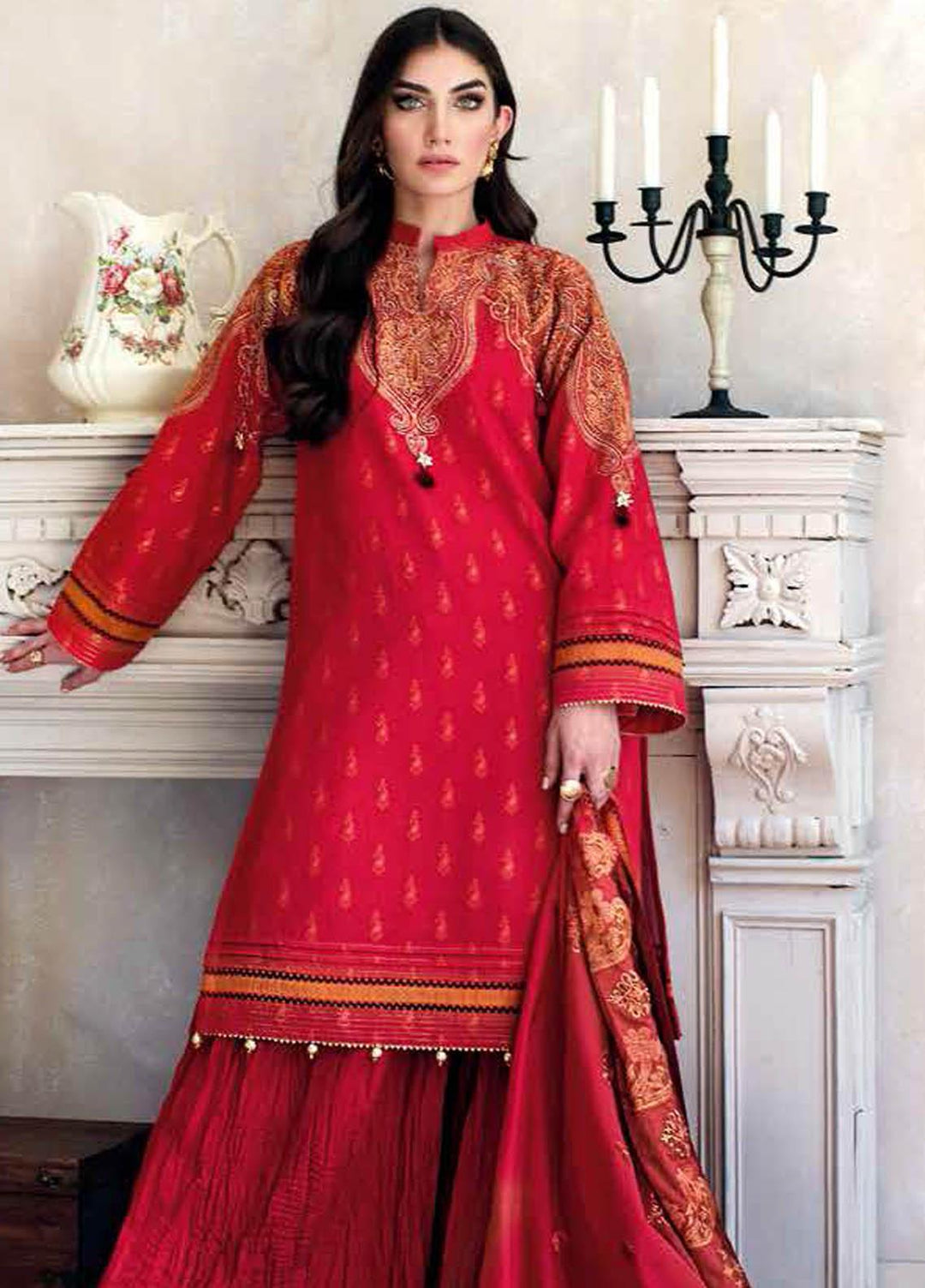 Gul Ahmed Embroidered Jacquard Suits Unstitched 3 Piece GA21S MJ 57 - Summer Collection