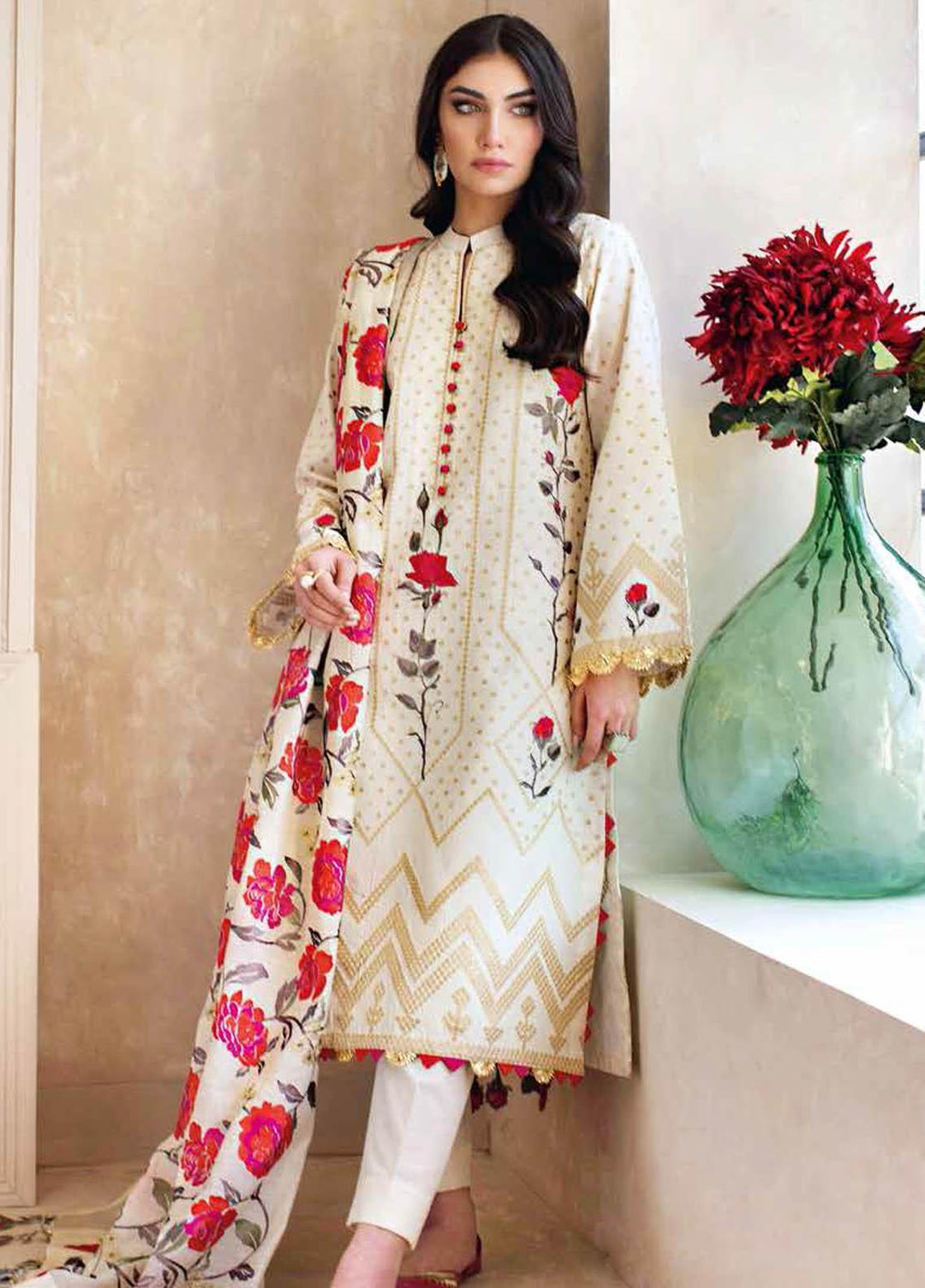 Gul Ahmed Embroidered Jacquard Suits Unstitched 3 Piece GA21S MJ 59 - Summer Collection