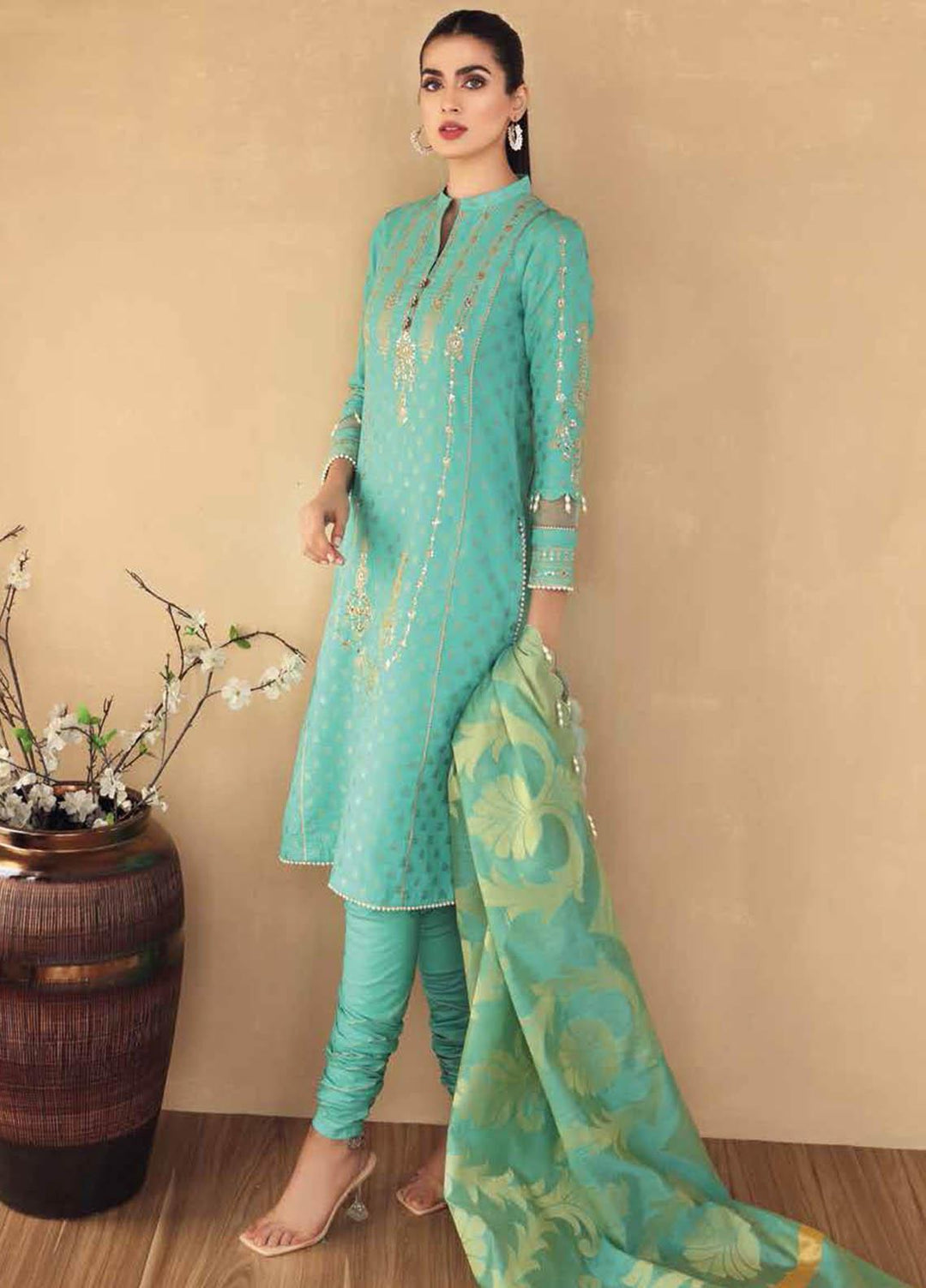 Gul Ahmed Embroidered Jacquard Suits Unstitched 3 Piece GA21S MJ 65 - Summer Collection