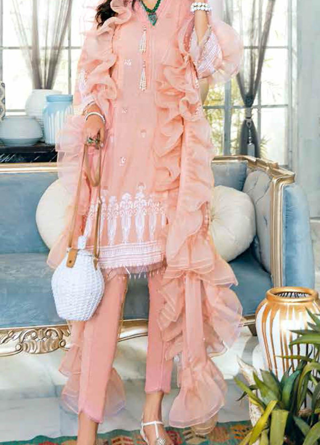 Gul Ahmed Embroidered Jacquard Suits Unstitched 3 Piece GA21S PM 369 - Summer Collection