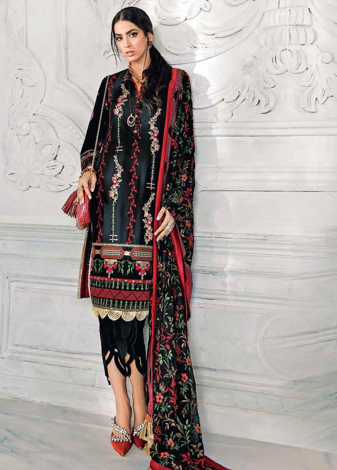 Gul Ahmed Embroidered Lawn Suits Unstitched 3 Piece GA21S PM 387 - Summer Collection