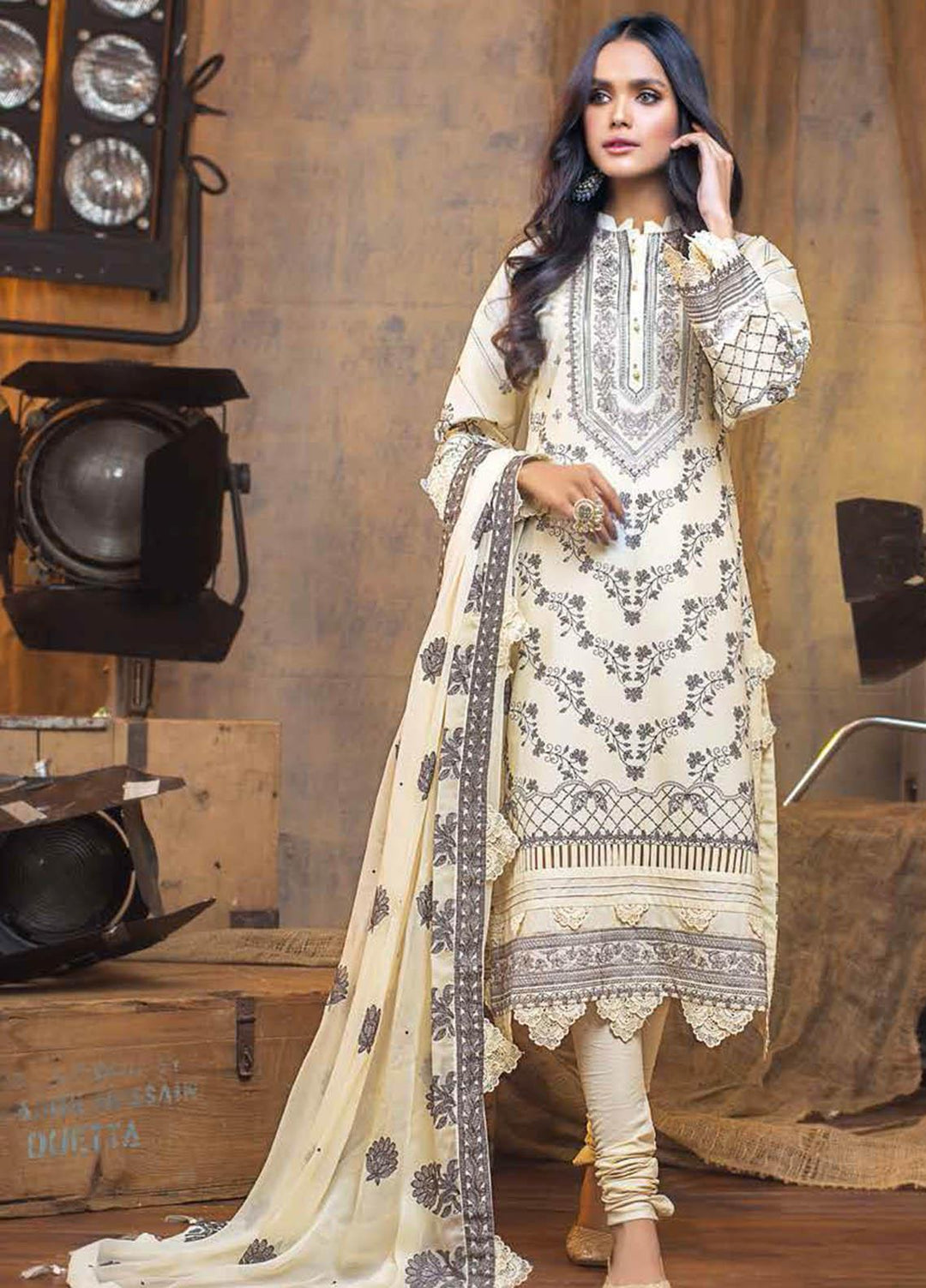 Gul Ahmed Embroidered Lawn Suits Unstitched 3 Piece GA21S PM 388 - Summer Collection