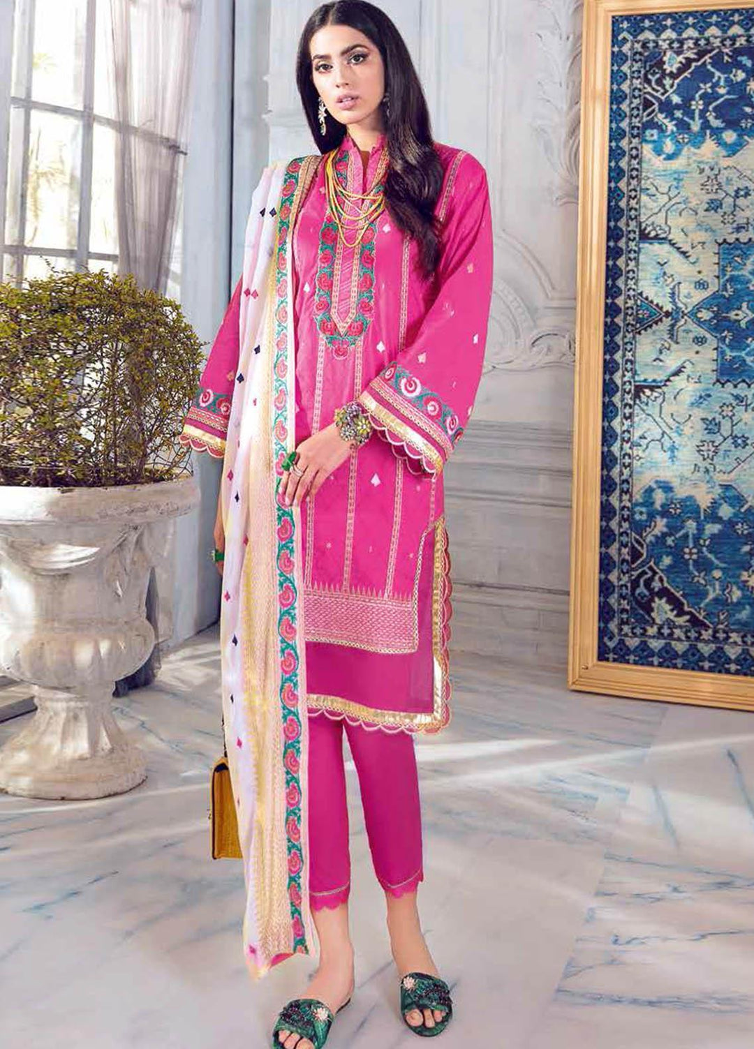 Gul Ahmed Embroidered Jacquard Suits Unstitched 3 Piece GA21S PM 393 - Summer Collection