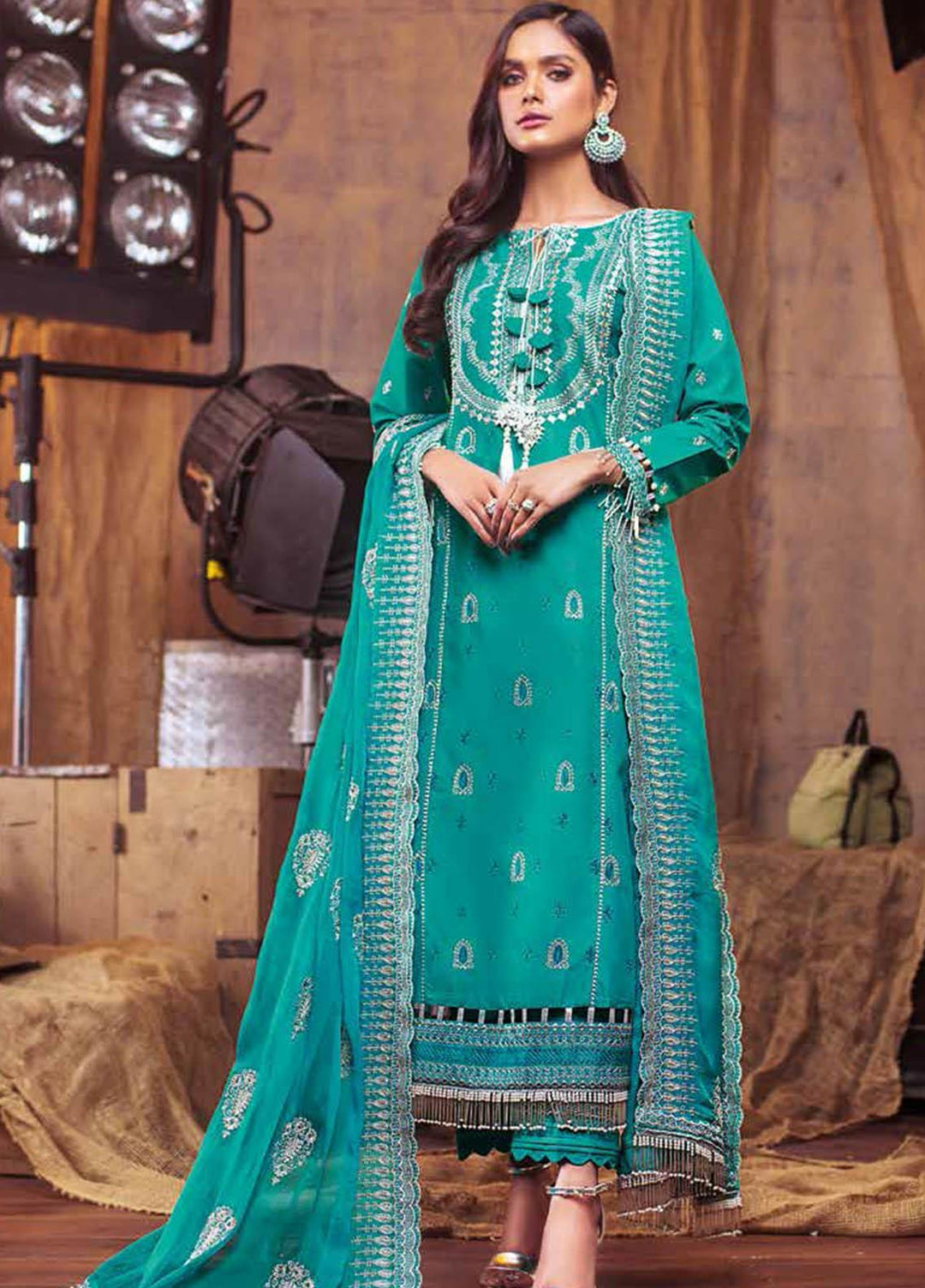 Gul Ahmed Embroidered Lawn Suits Unstitched 3 Piece GA21S PM 395 - Summer Collection