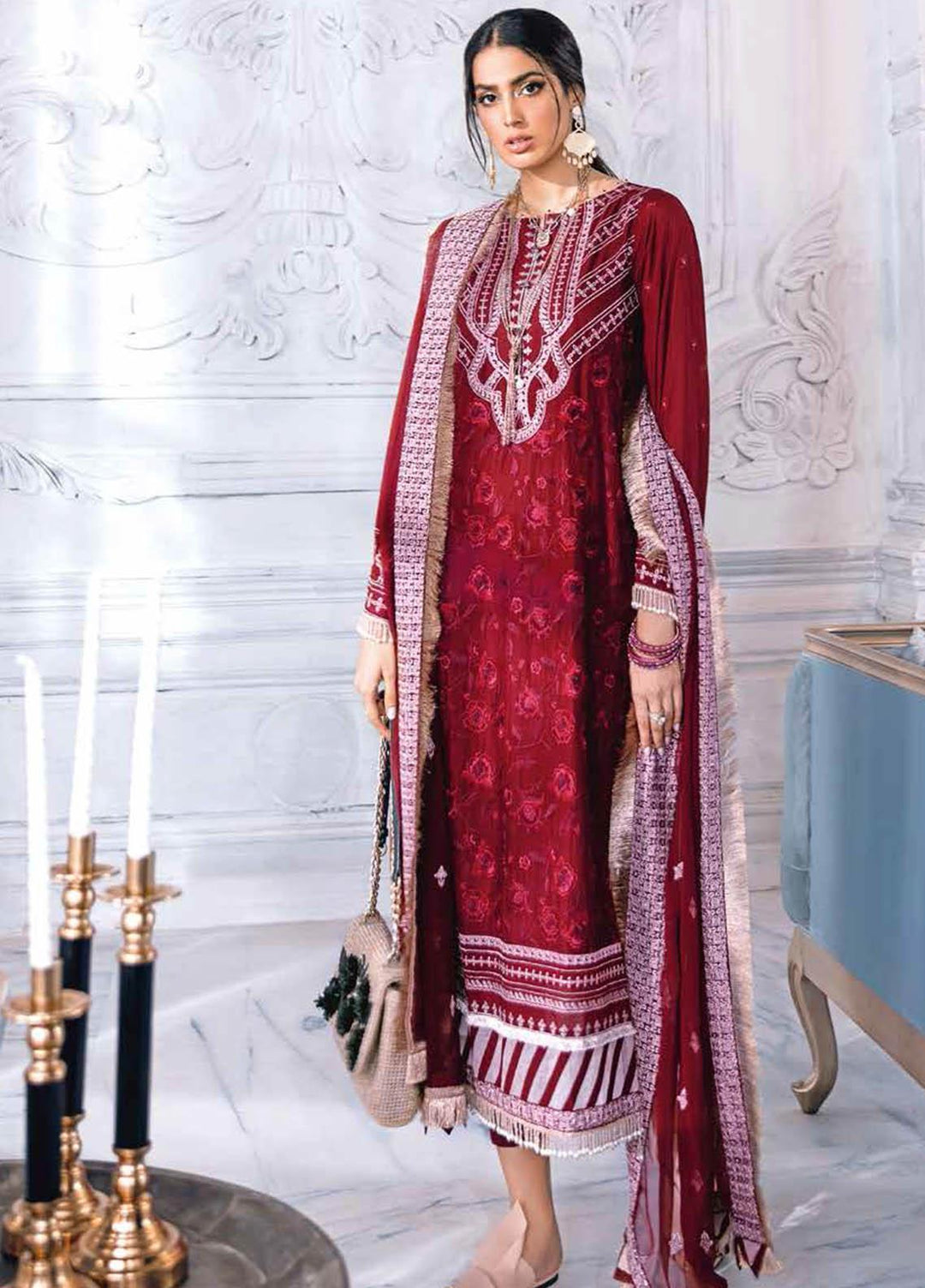 Gul Ahmed Embroidered Lawn Suits Unstitched 3 Piece GA21S PM 396 - Summer Collection