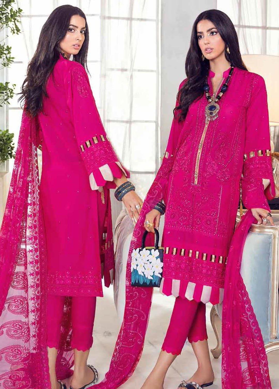 Gul Ahmed Embroidered Lawn Suits Unstitched 3 Piece GA21S PM 399 - Summer Collection