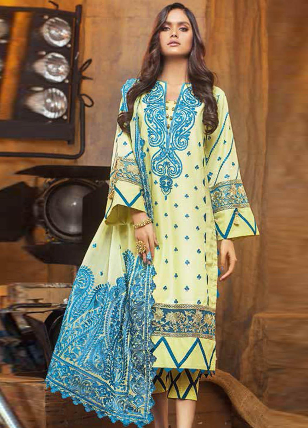 Gul Ahmed Embroidered Lawn Suits Unstitched 3 Piece GA21S PM 410 - Summer Collection