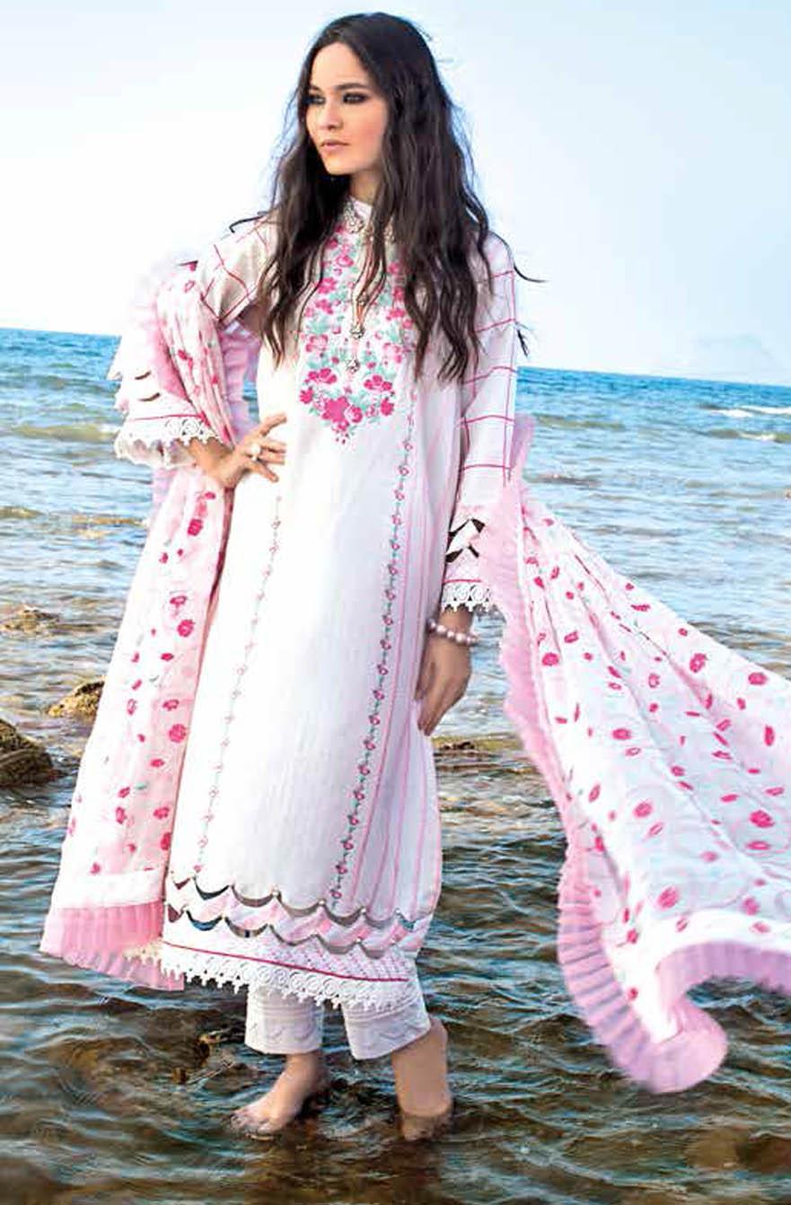 Gul Ahmed Embroidered Lawn Suits Unstitched 3 Piece GA21S PM 415 - Summer Collection