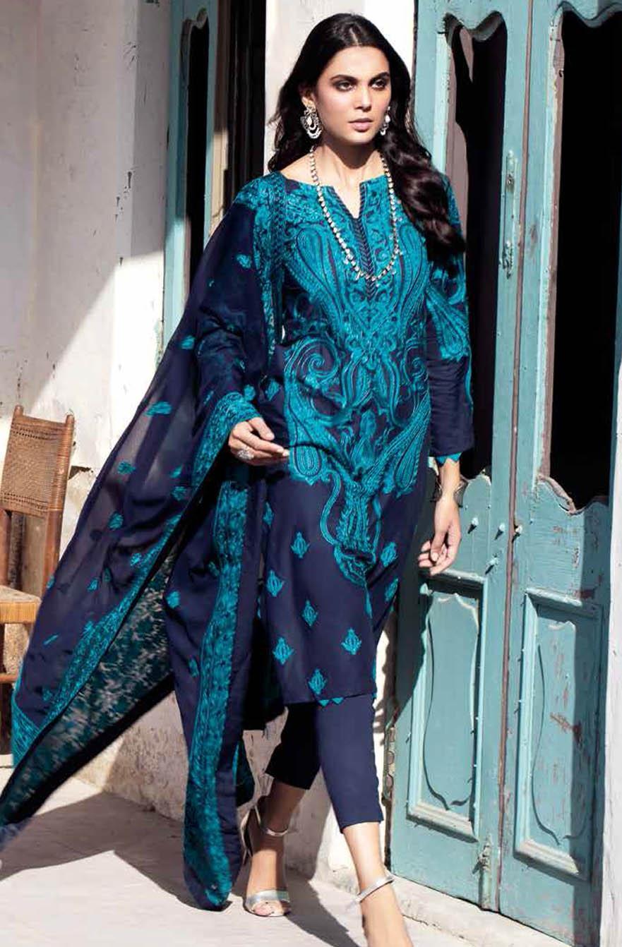 Gul Ahmed Embroidered Lawn Suits Unstitched 3 Piece GA21S PM 416 - Summer Collection