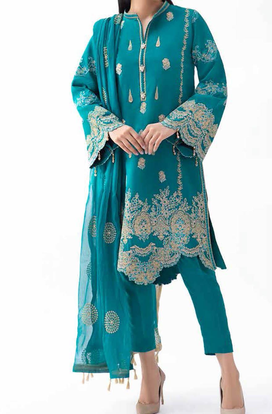Gul Ahmed Embroidered Lawn Suits Unstitched 3 Piece GA21S PM 423 - Summer Collection