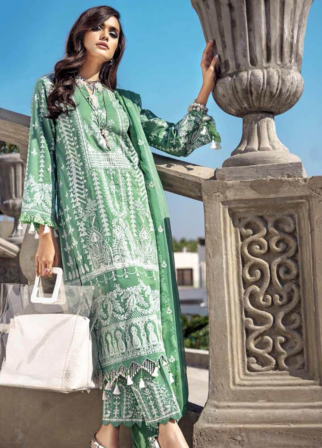 Gul Ahmed Embroidered Lawn Suits Unstitched 3 Piece GA21S SP 29 - Summer Collection