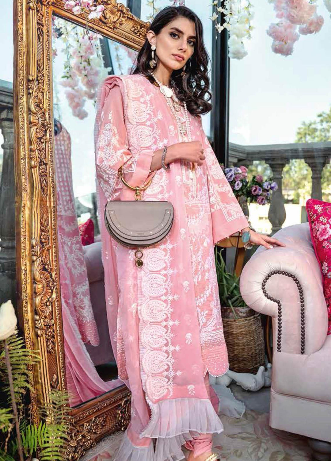 Gul Ahmed Embroidered Lawn Suits Unstitched 3 Piece GA21S SP 30 - Summer Collection