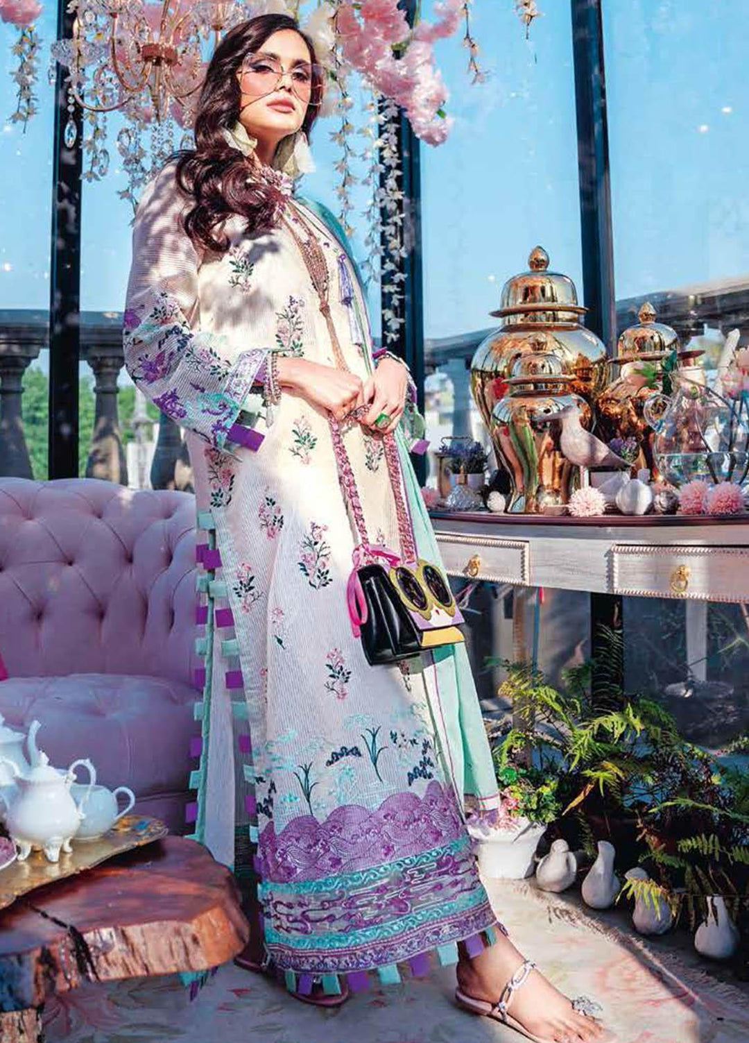 Gul Ahmed Embroidered Jacquard Suits Unstitched 3 Piece GA21S SP 46 - Summer Collection