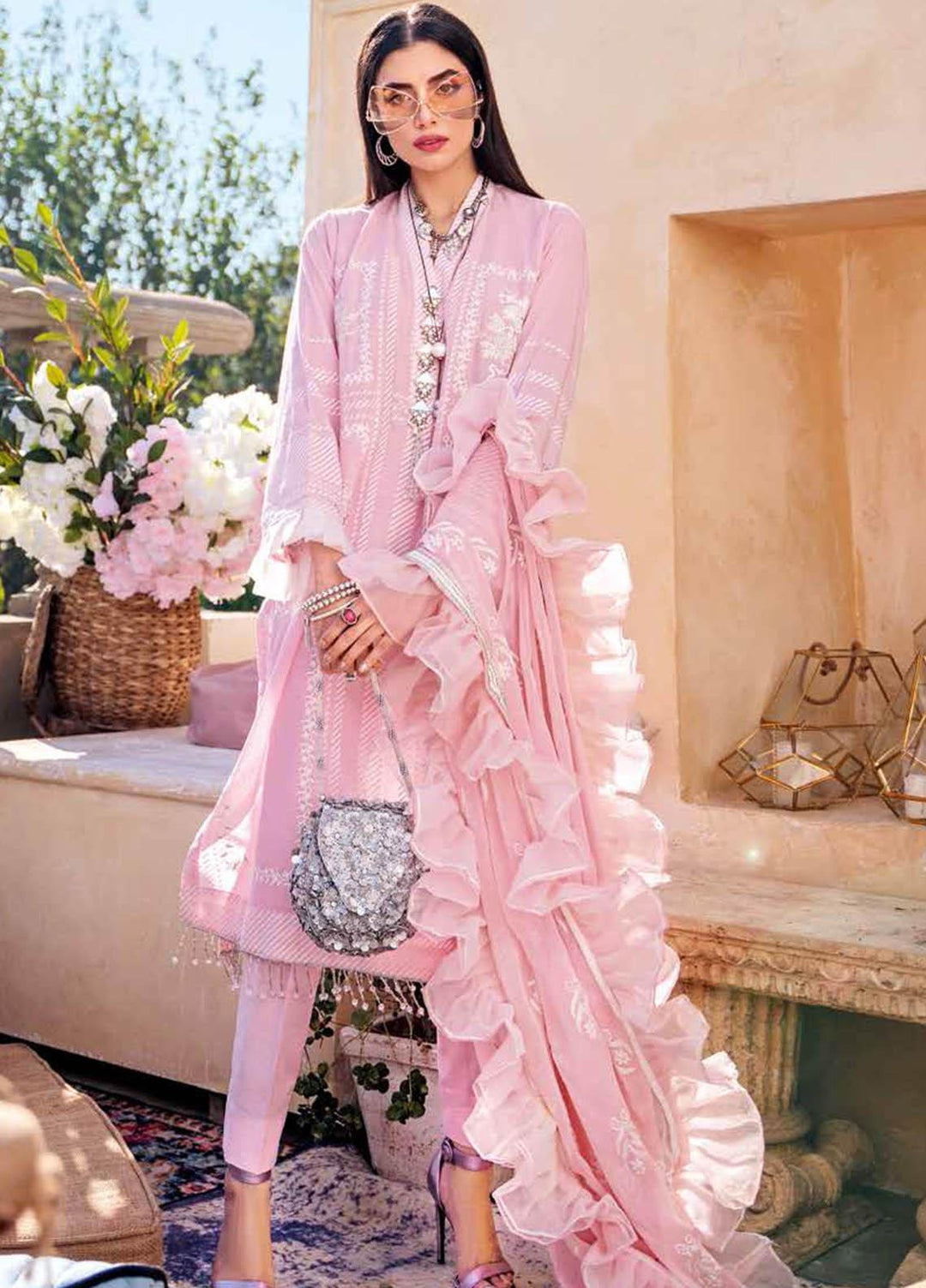 Gul Ahmed Embroidered Lawn Suits Unstitched 3 Piece GA21S SP 54 - Summer Collection