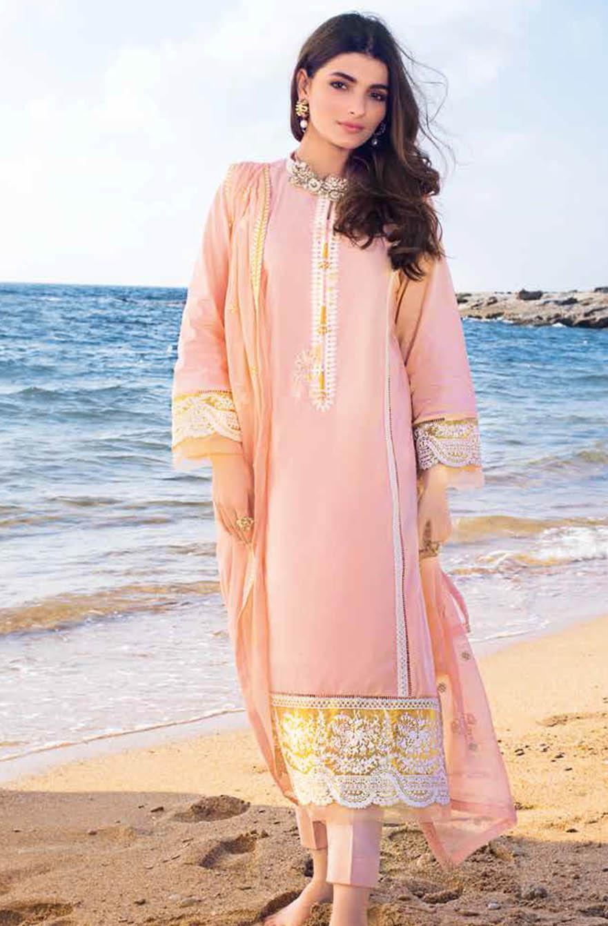 Gul Ahmed Embroidered Lawn Suits Unstitched 3 Piece GA21S SP 64 - Summer Collection