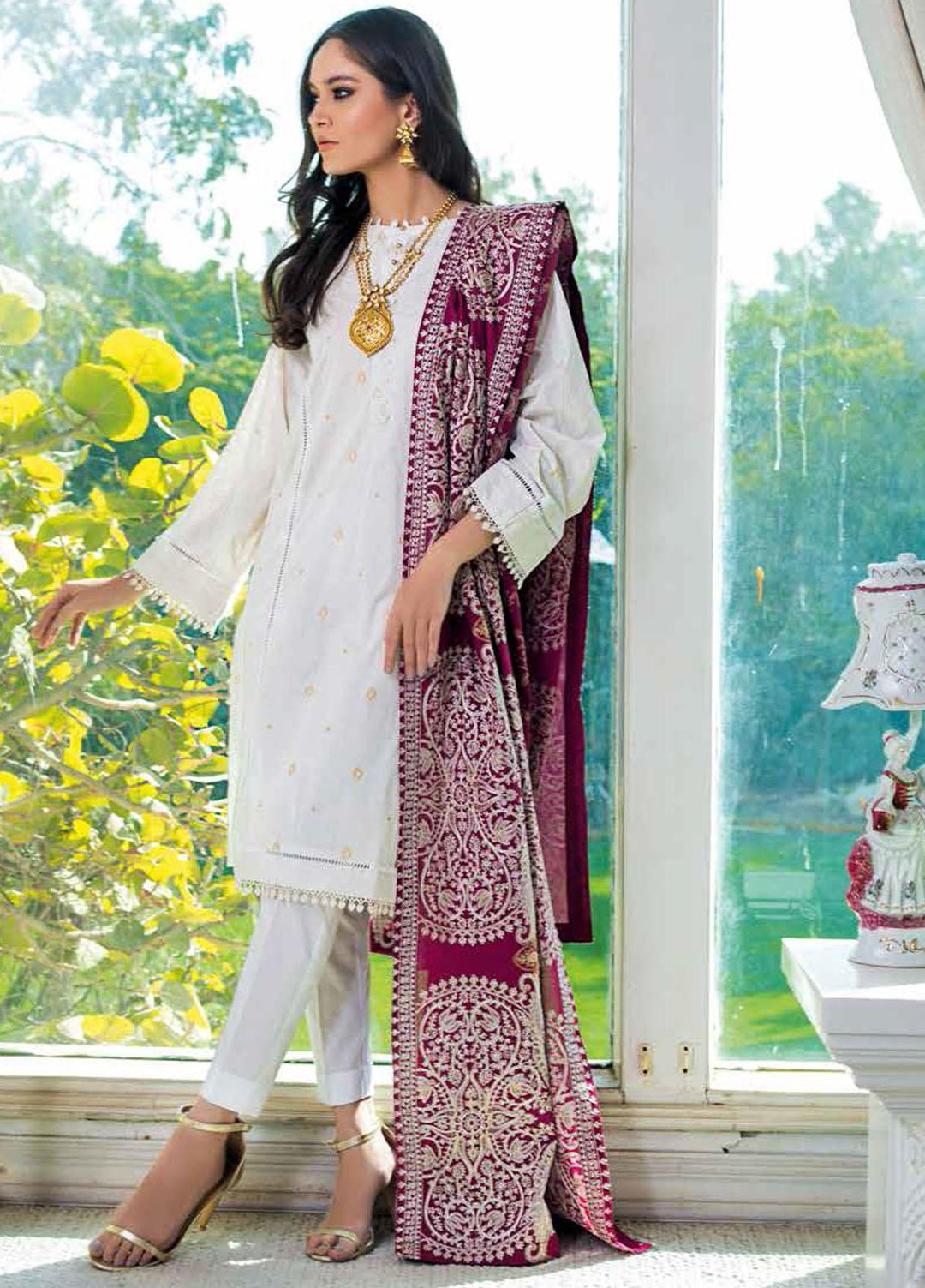 Gul Ahmed Embroidered Lawn Suits Unstitched 3 Piece GA21S SP 74 - Summer Collection