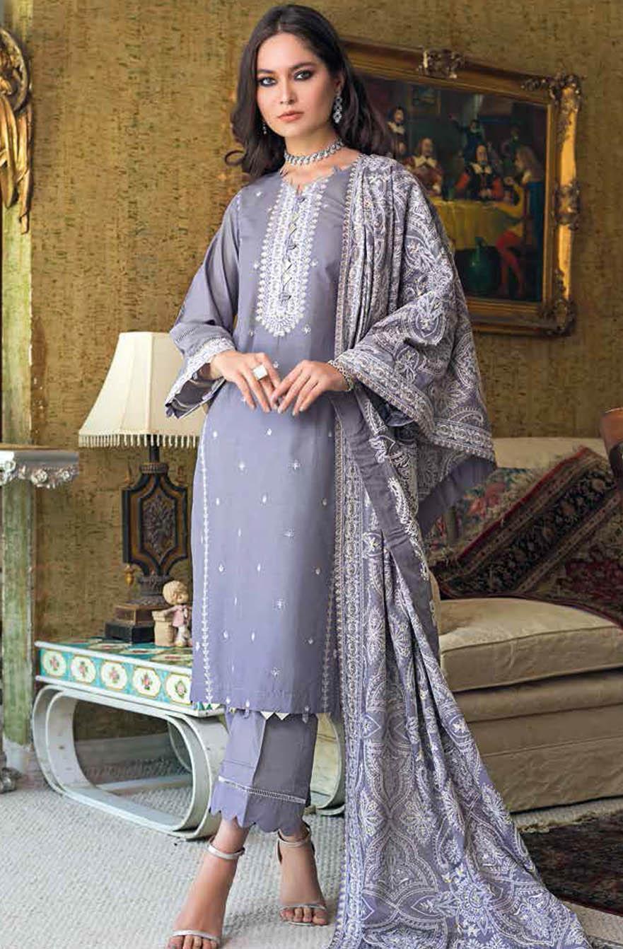 Gul Ahmed Embroidered Lawn Suits Unstitched 3 Piece GA21S SP 75 - Summer Collection