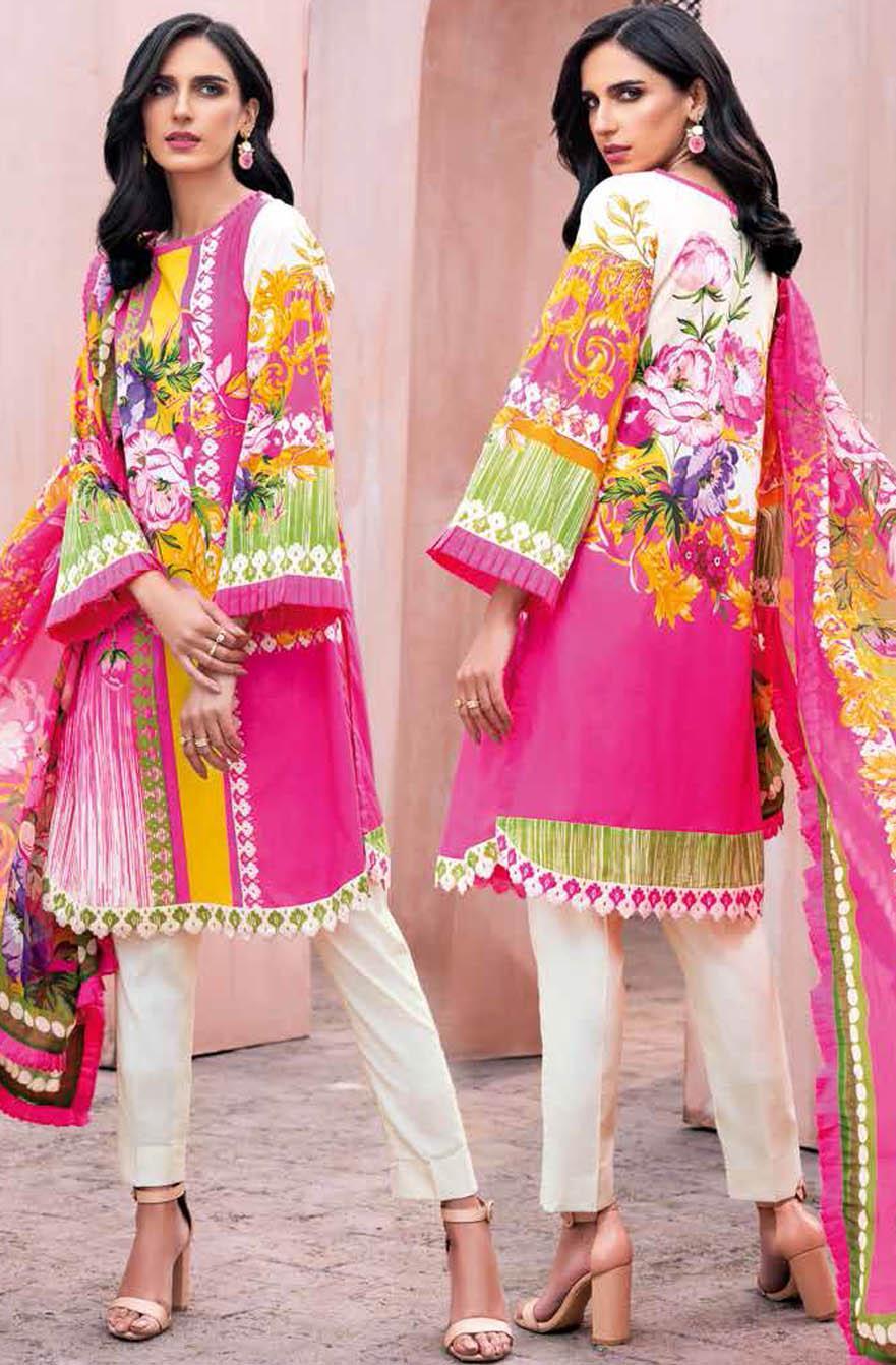 Gul Ahmed Printed Lawn Suits Unstitched 3 Piece GA21S SSM 49 - Summer Collection