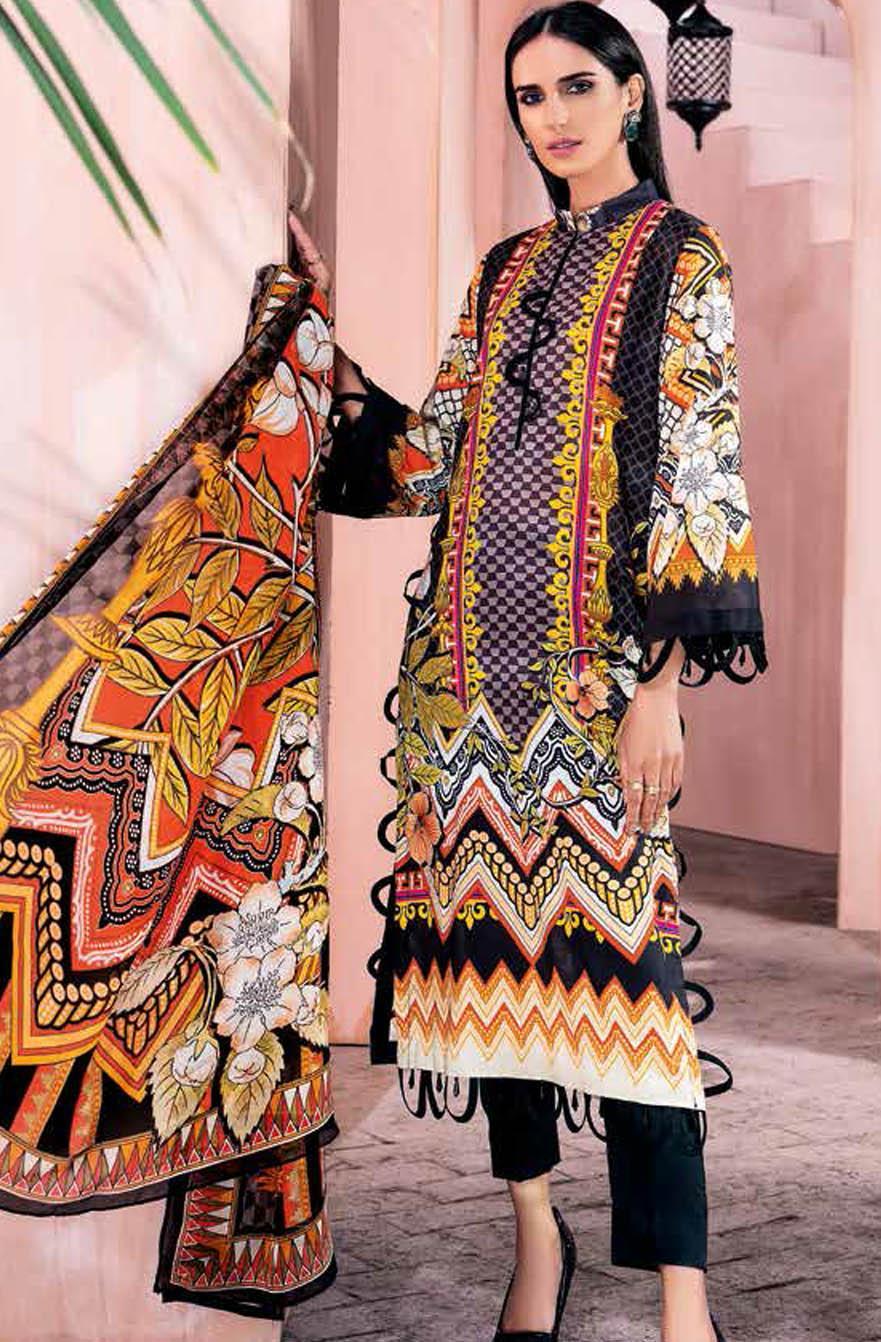 Gul Ahmed Printed Lawn Suits Unstitched 3 Piece GA21S SSM 51 - Summer Collection