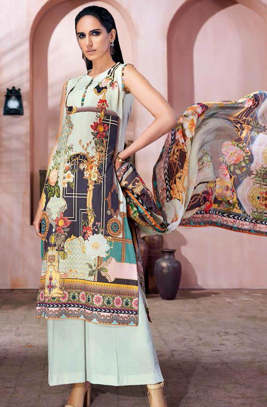 Gul Ahmed Printed Lawn Suits Unstitched 3 Piece GA21S SSM 54 - Summer Collection