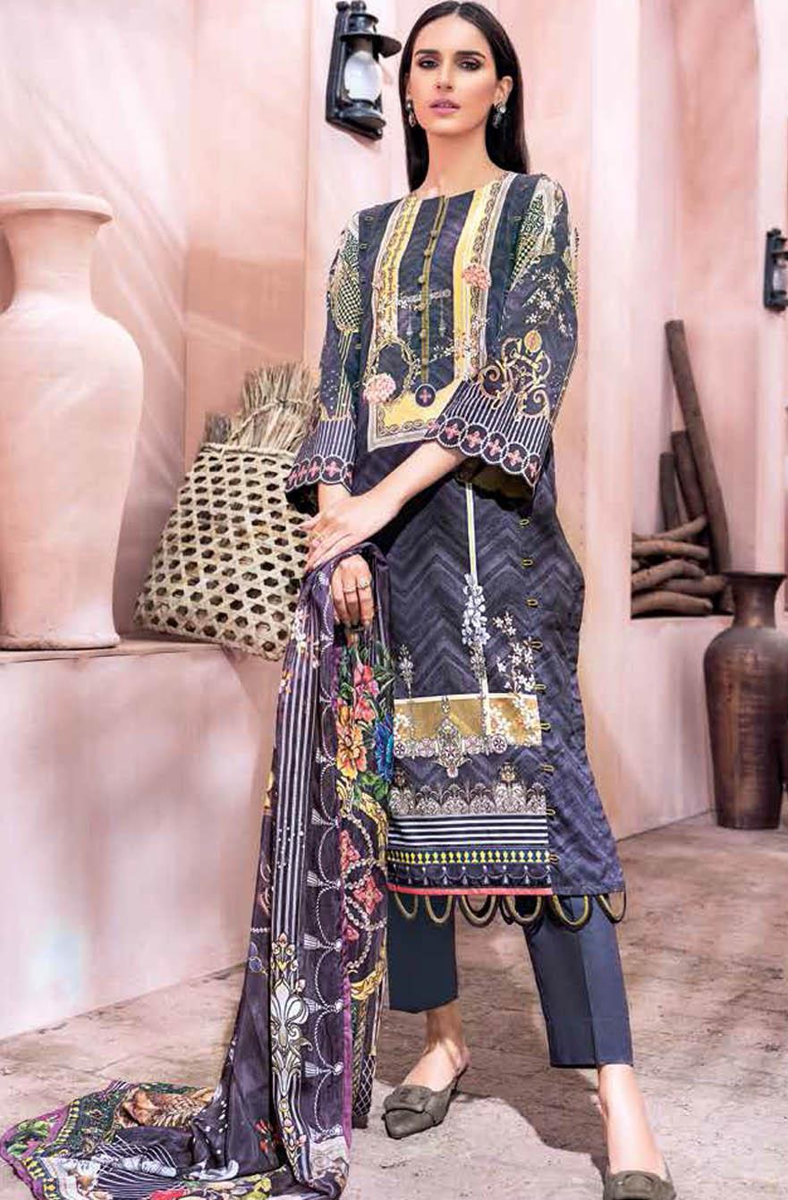 Gul Ahmed Printed Lawn Suits Unstitched 3 Piece GA21S SSM 55 - Summer Collection