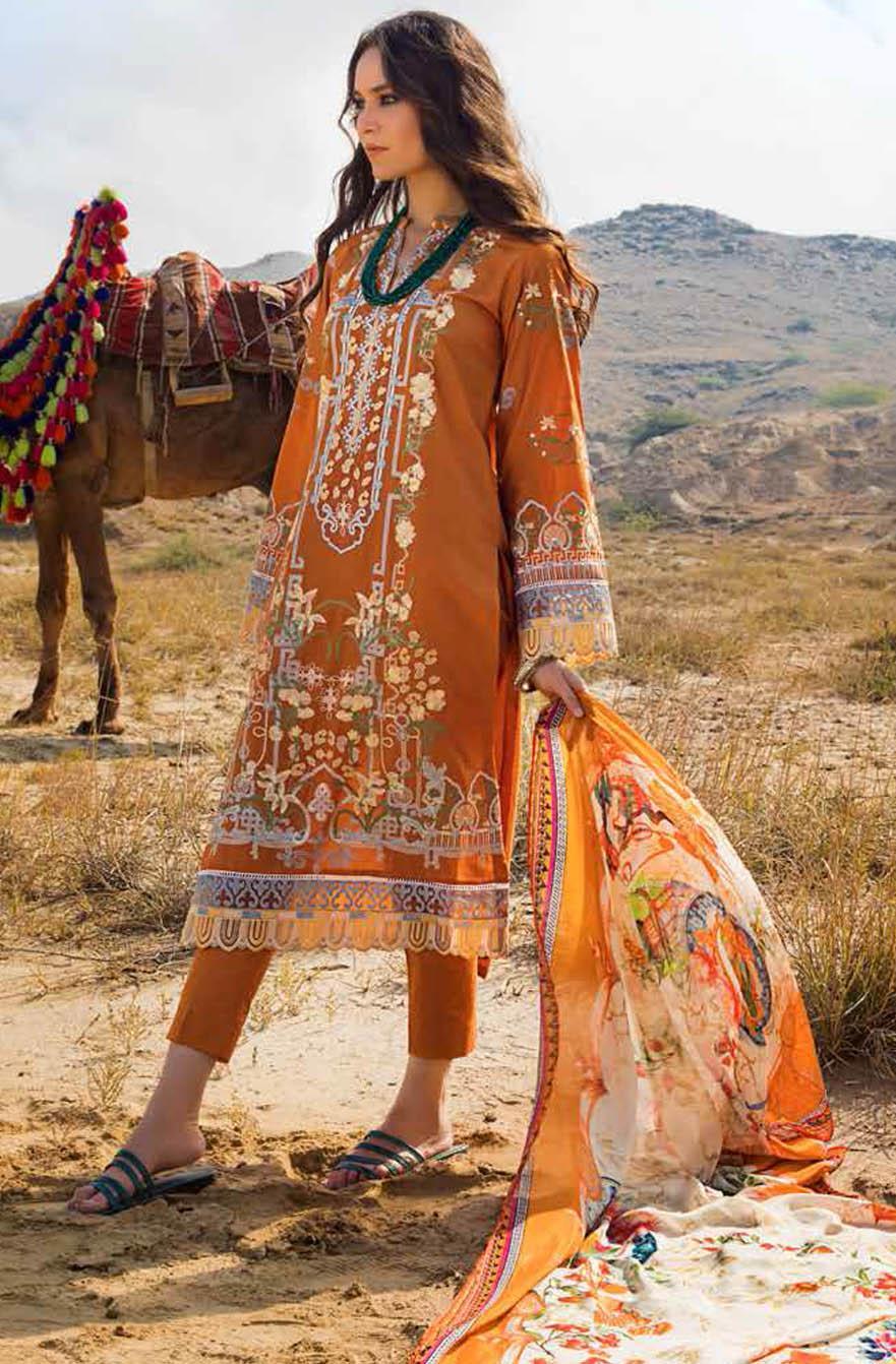 Gul Ahmed Embroidered Lawn Suits Unstitched 3 Piece GA21S SSM 57 - Summer Collection