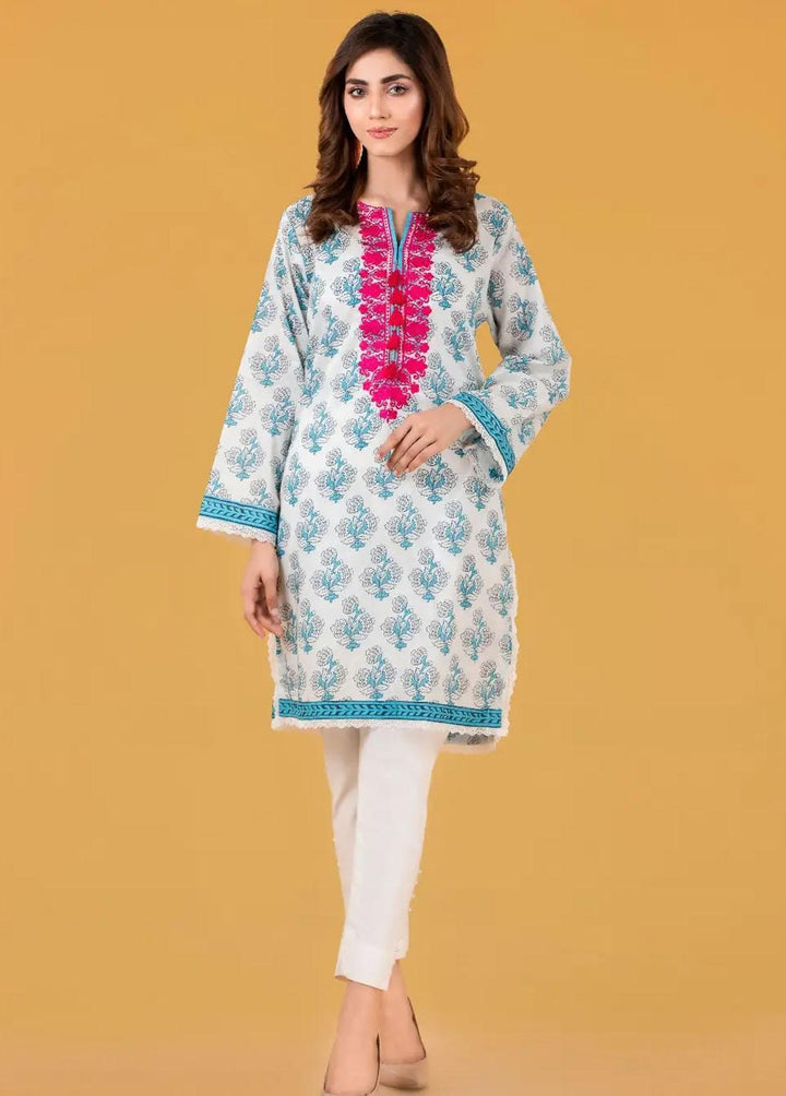Gul Ahmed Pret Embroidered Cambric Shirt GA21P WGK-LWS-PE-244