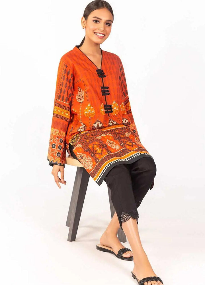 Gul Ahmed Casual Pret Printed Cambric Shirt GA22P GLS-21-163 DP