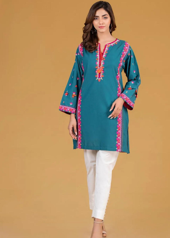 Gul Ahmed Pret Embroidered Cambric Shirt GA21P WGK-CMW-DE-201