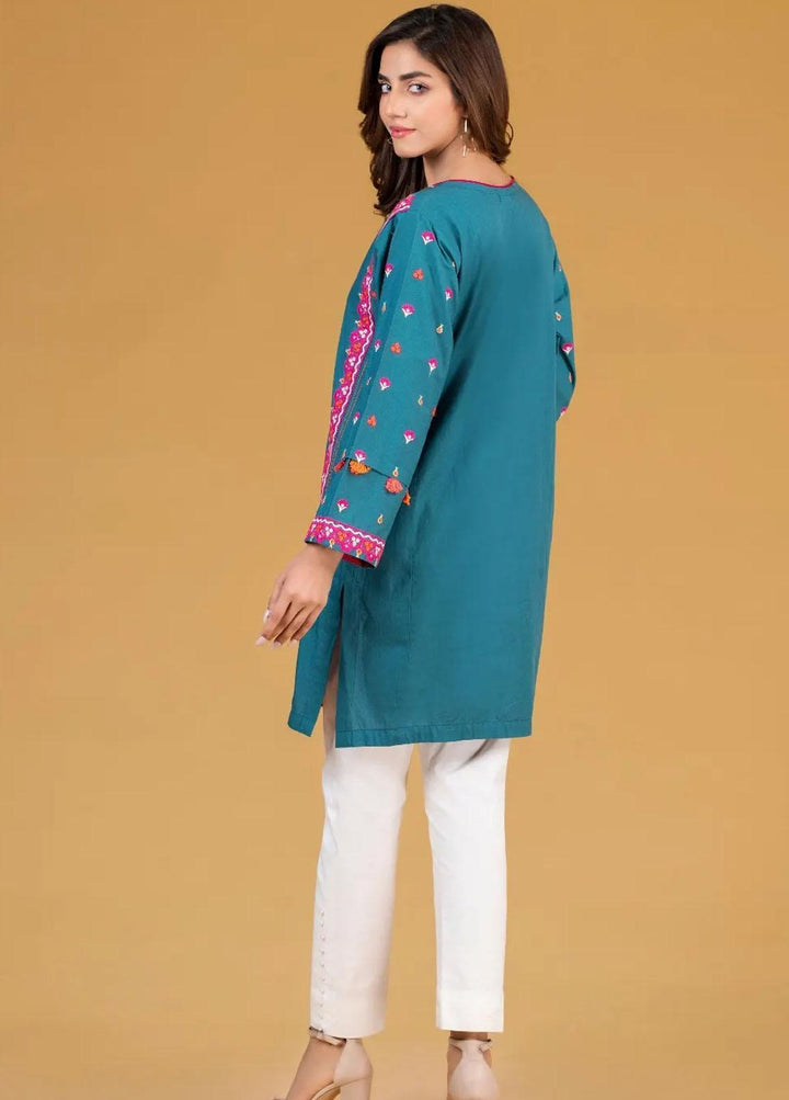 Gul Ahmed Pret Embroidered Cambric Shirt GA21P WGK-CMW-DE-201