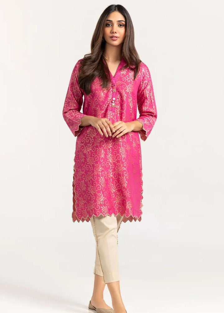 Gul Ahmed Pret Printed Jacquard Shirt GA21P WGK-JQS-DY-578