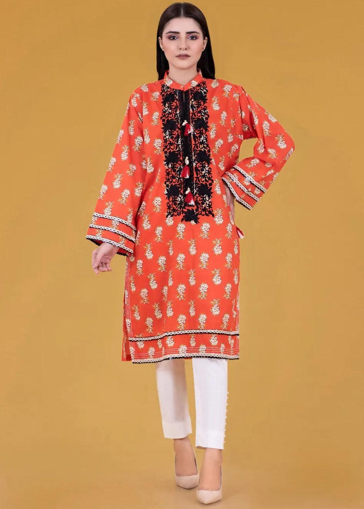 Gul Ahmed Pret Embroidered Cambric Shirt GA21P WGK-LWS-PE-245