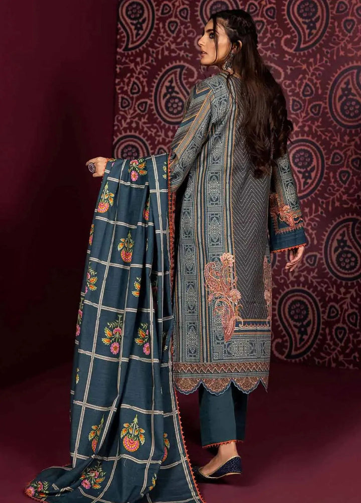 Gul Ahmed Pret Embroidered Khaddar 3 Piece Suit K-32039