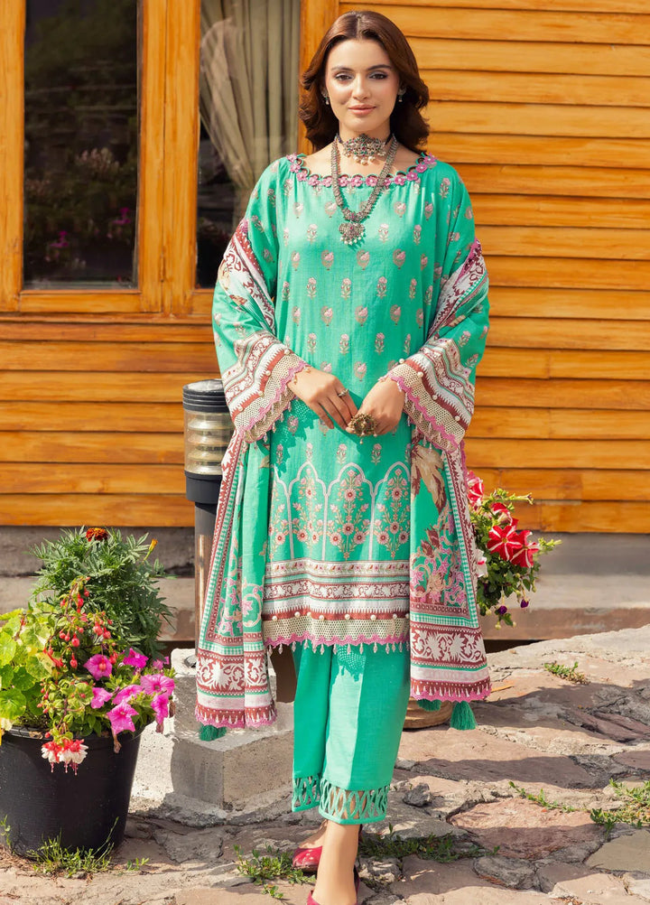 Gul Ahmed Printed Khaddar Suits Unstitched 3 Piece GA24UW K-42007 T - Winter Collection