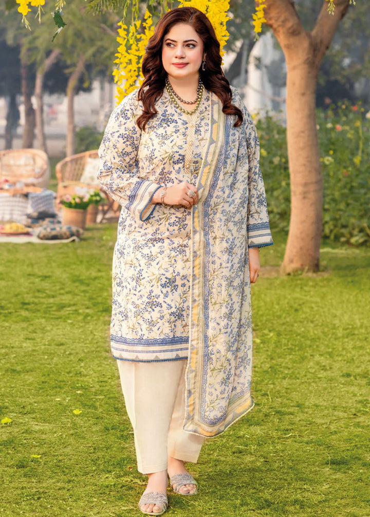 Gul Ahmed Printed Lawn Suits Unstitched 3 Piece GA24MT BM 42014 - Summer Collection