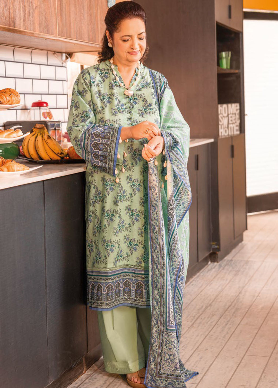Gul Ahmed Printed Lawn Suits Unstitched 3 Piece GA24MT CL 42079 A - Summer Collection