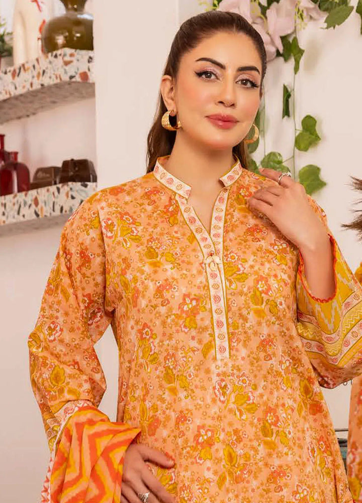 Gul Ahmed Printed Lawn Suits Unstitched 3 Piece GA24SU CL 42299 A - Summer Collection