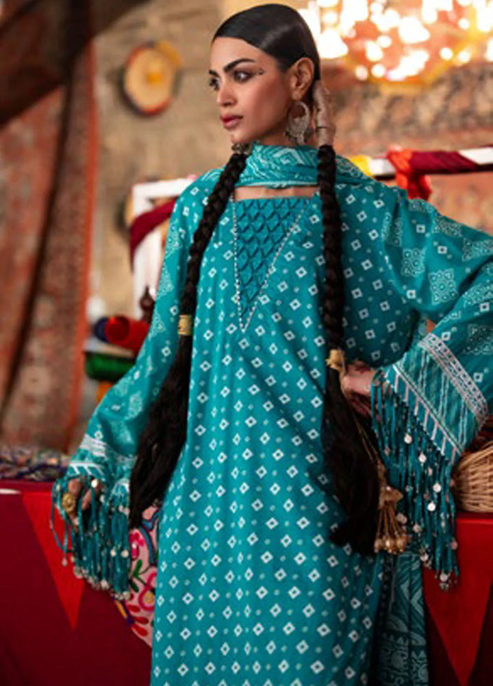 Gul Ahmed Printed Lawn Suits Unstitched 3 Piece GA25CH CL-52178 B - Summer Collection