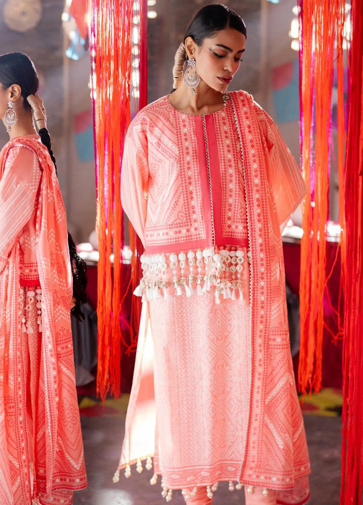 Gul Ahmed Printed Lawn Suits Unstitched 3 Piece GA25CH CL-52179 A - Summer Collection