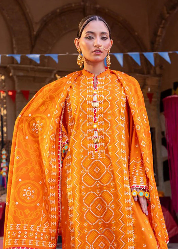 Gul Ahmed Printed Lawn Suits Unstitched 3 Piece GA25CH CL-52399 A - Summer Collection