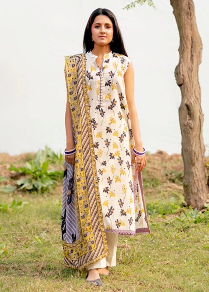 Gul Ahmed Printed Lawn Suits Unstitched 3 Piece GA25DK CL-52455 - Summer Collection