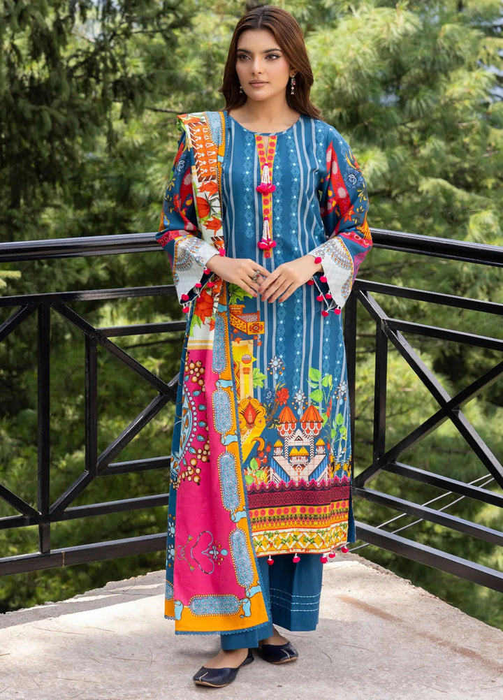 Gul Ahmed Printed Light Khaddar Suits Unstitched 3 Piece GA24UW K-42006 L - Winter Collection
