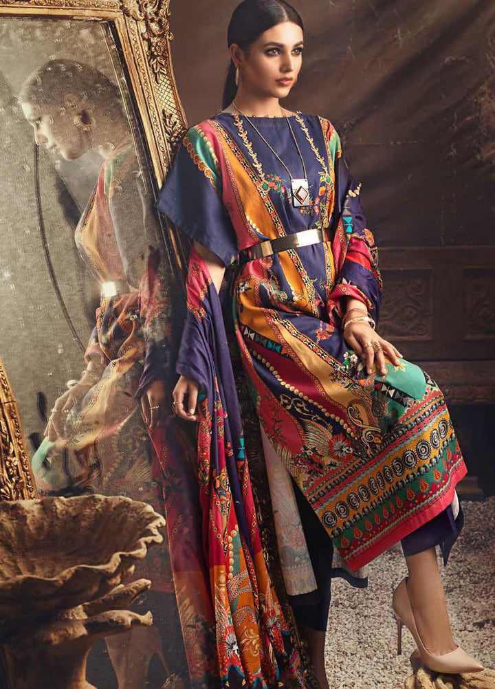 Gul Ahmed Printed Corduroy Suits Unstitched 3 Piece GA21JW CD-12012 A - Winter Collection