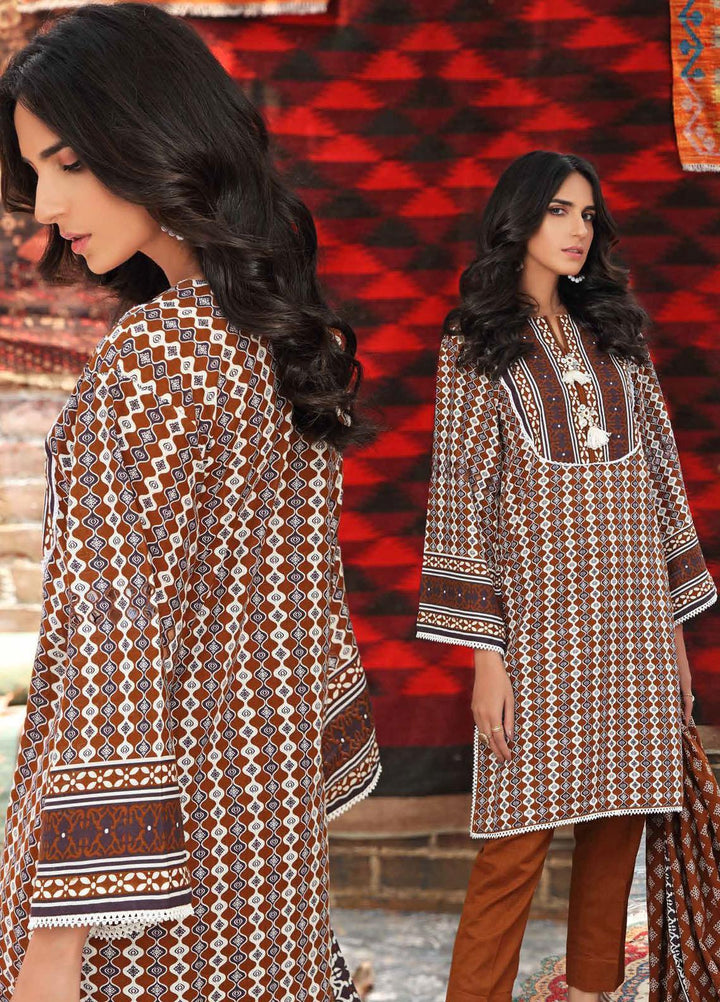 Gul Ahmed Printed Khaddar Suits Unstitched 3 Piece GA21JW K-12010 A - Winter Collection