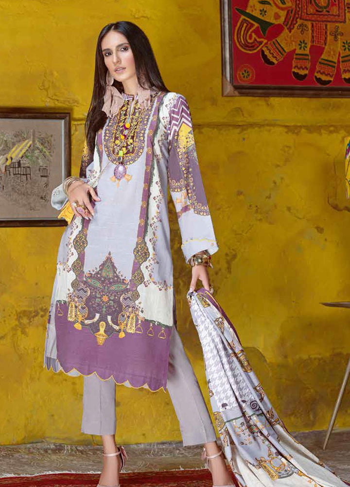 Gul Ahmed Embroidered Khaddar Suits Unstitched 3 Piece GA21JW K-12018 - Winter Collection